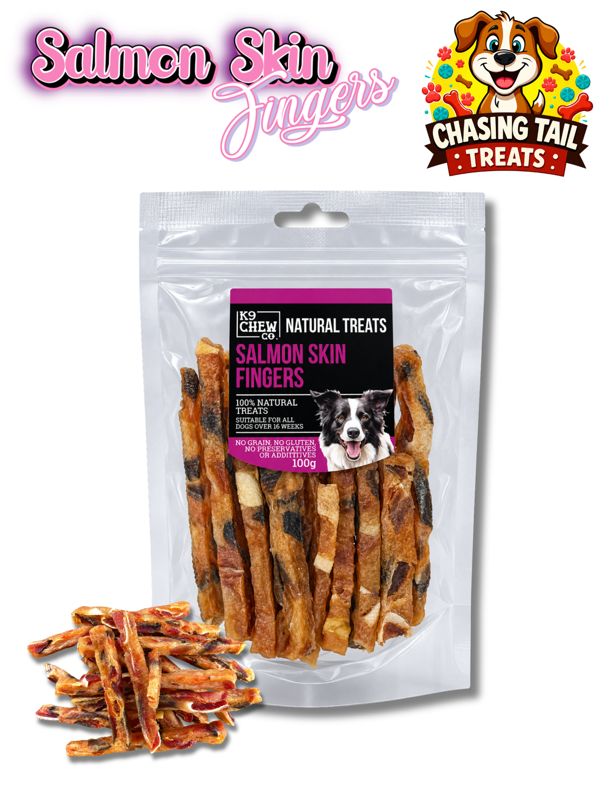 100G Salmon Skin Fingers