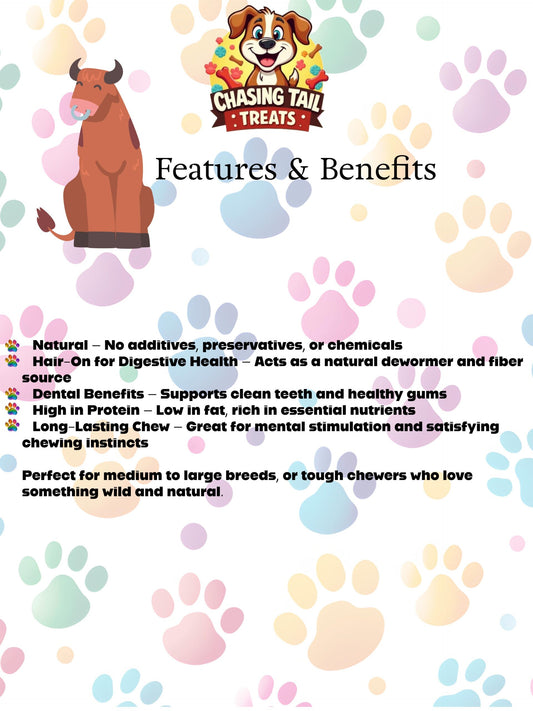 Natural Dog Treats - Hairy Buffalo Ears