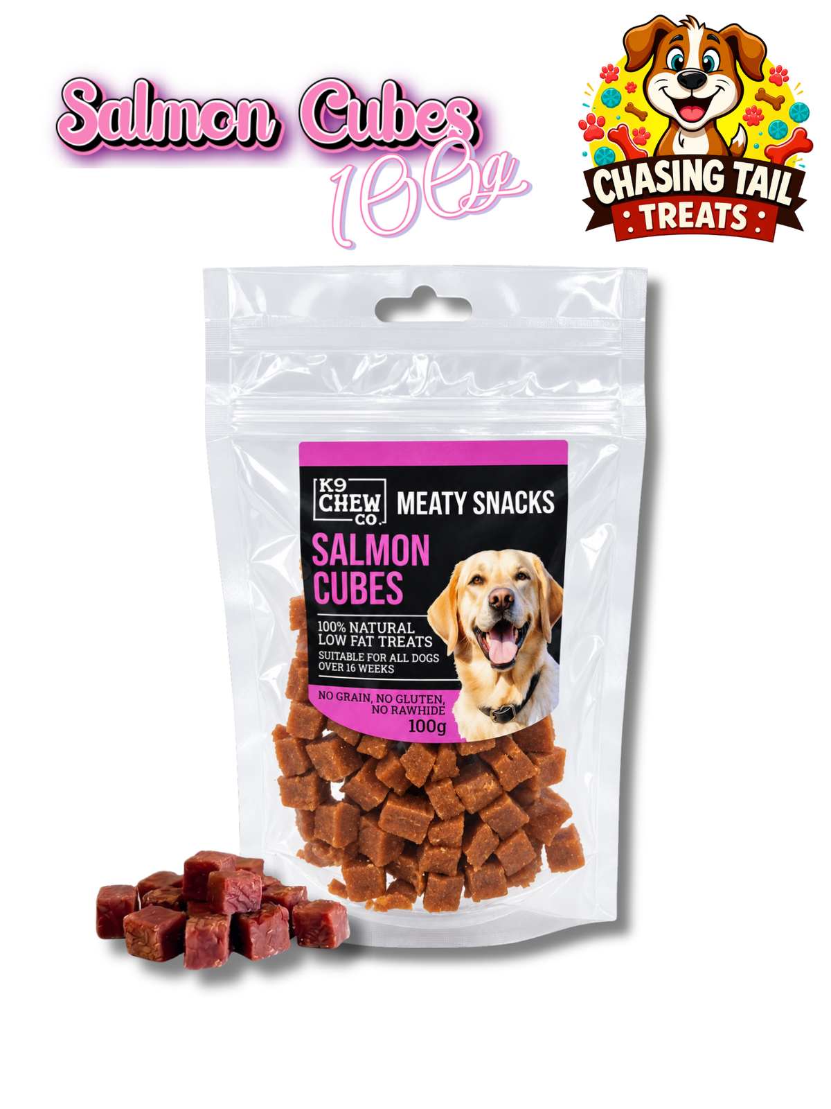 Meaty Salmon Cubes
