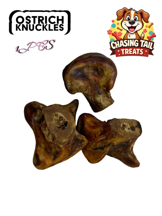 Natural Dog Treats - Ostrich Knuckles - 1PC