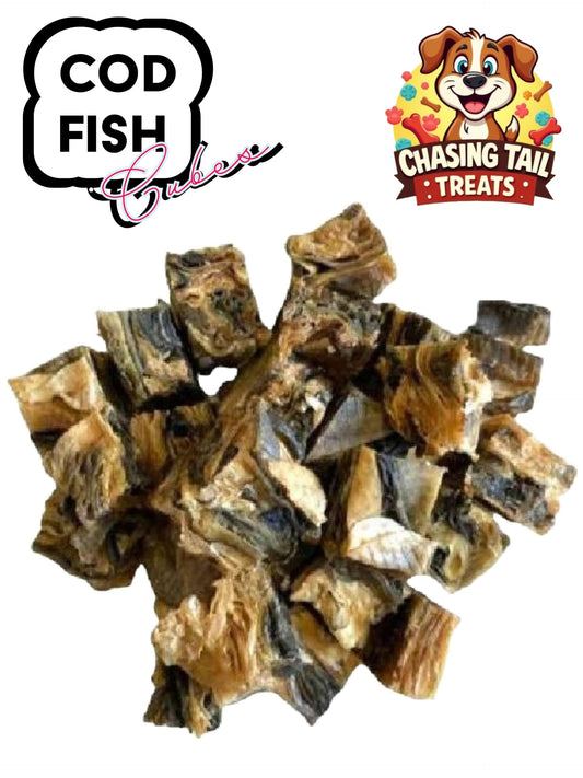 Natural Dog Treats - Fish Cubes 200G - Great Source of Vitamins and Omega-3 Fatty Acids
