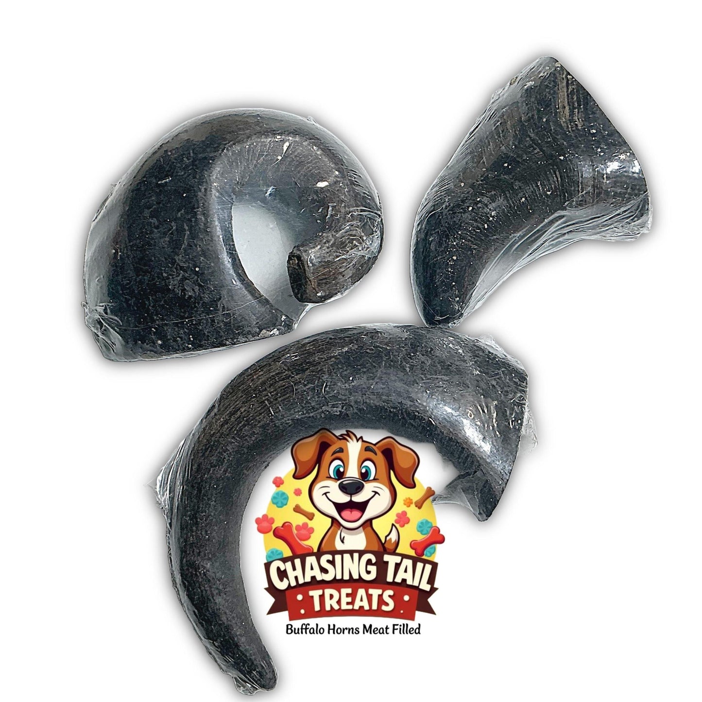Natural Dog Treats - Buffalo Horns Meat Filled Small