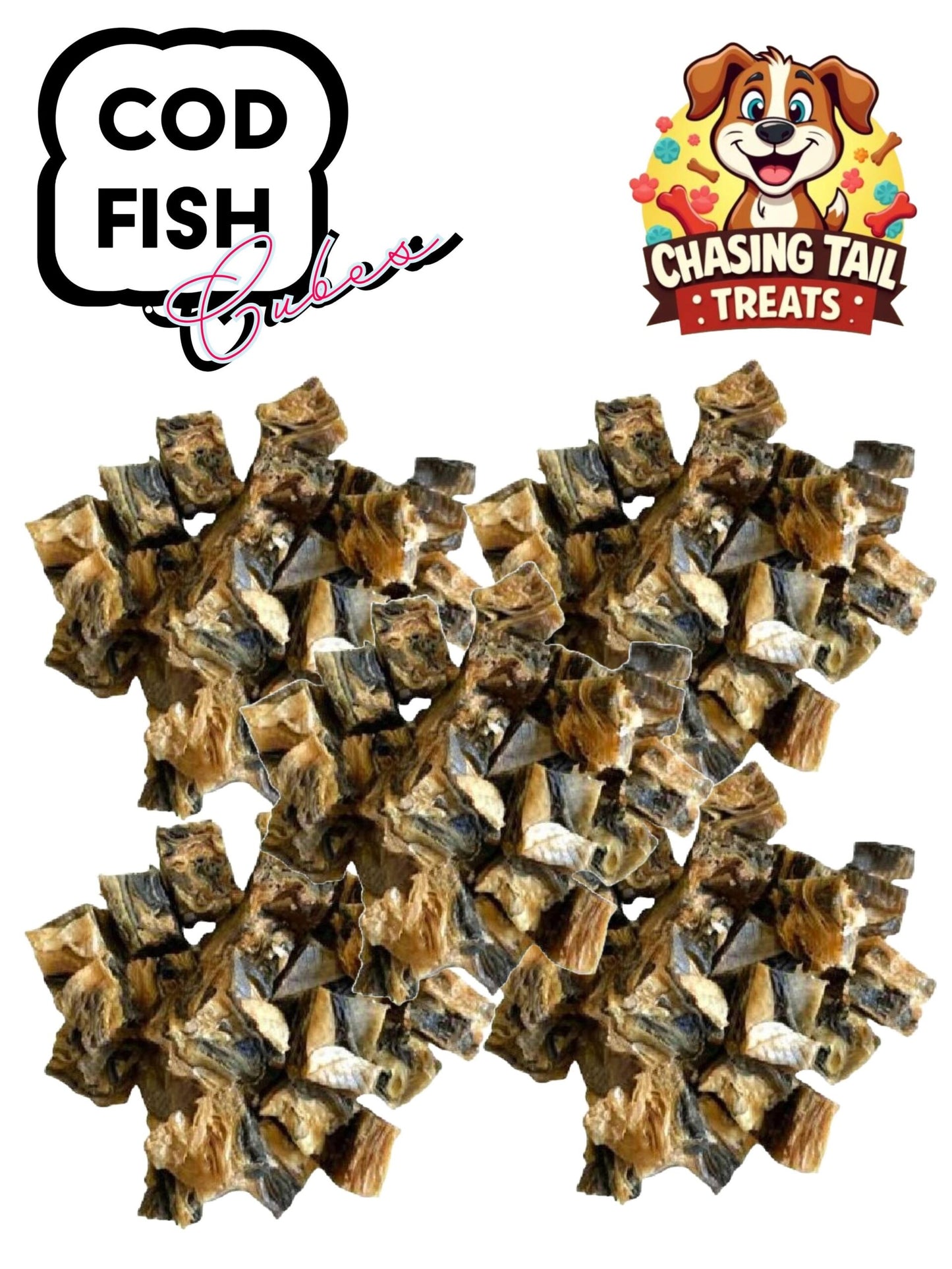 Natural Dog Treats - Fish Cubes 200G - Great Source of Vitamins and Omega-3 Fatty Acids