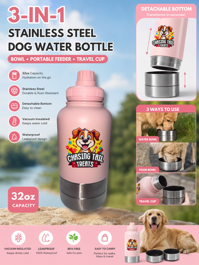 32oz Stainless Steel Dog Water Bottle