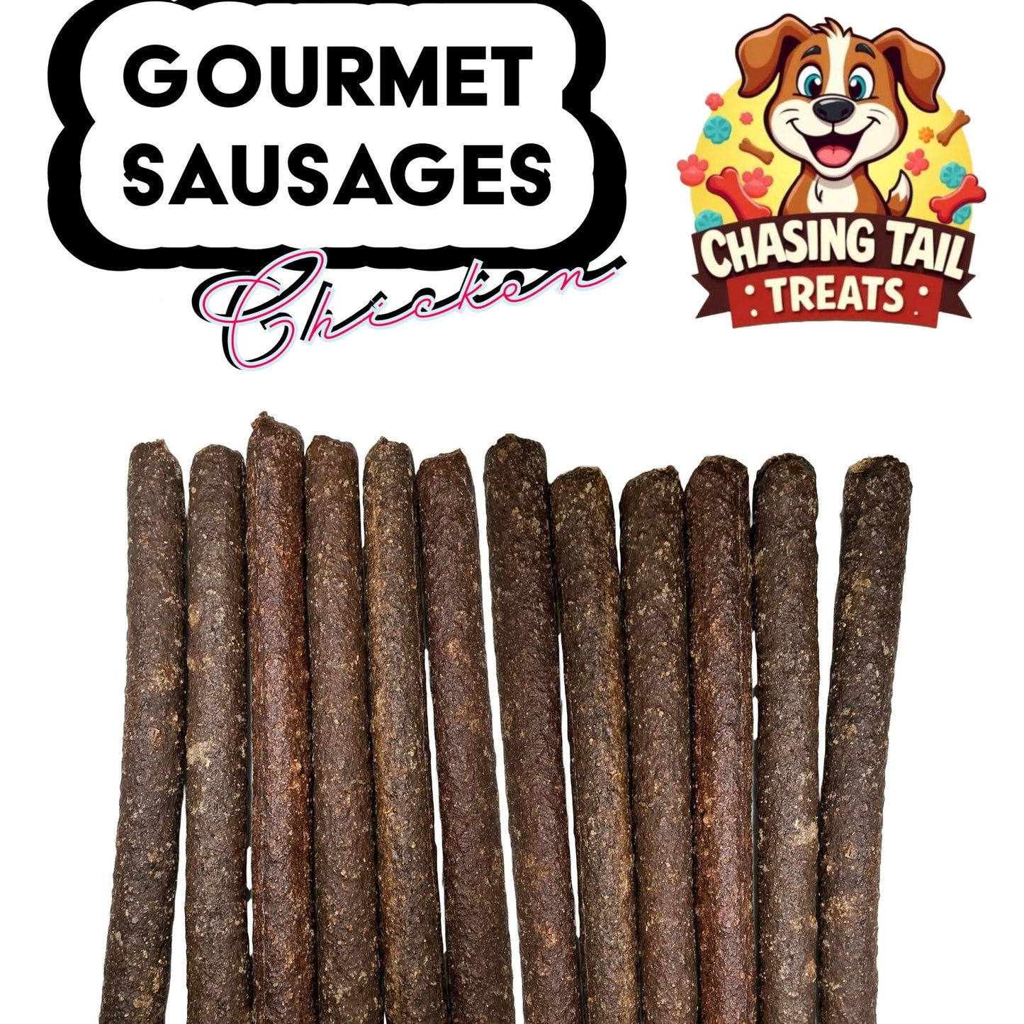 Natural Dog Treats - Gourmet Sticks - Long Sausages