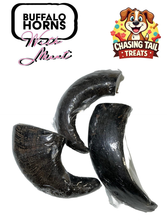 Natural Dog Treats - Buffalo Horns Meat Filled Small