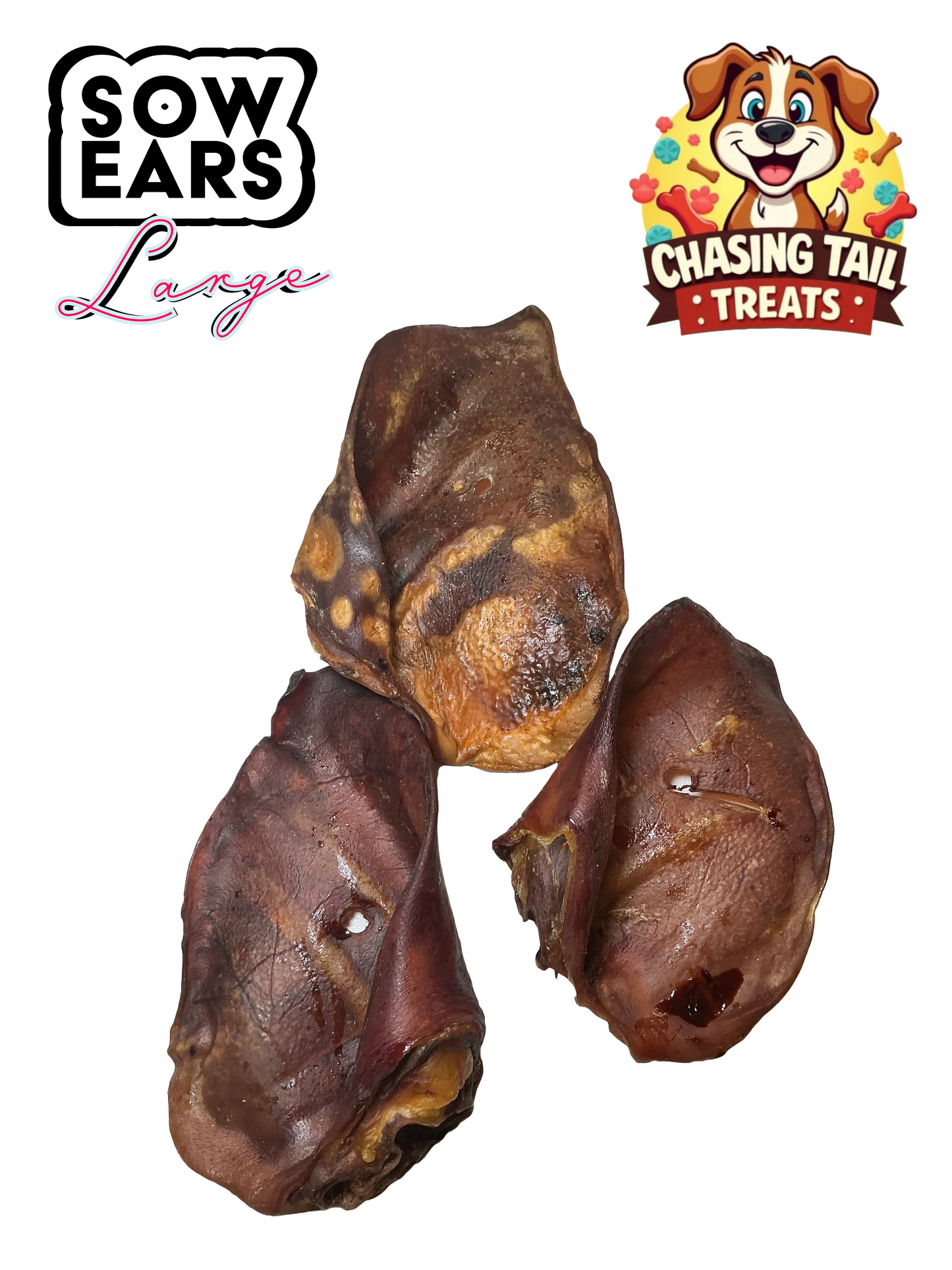 Natural Dog Treats - Sow Ears - Large