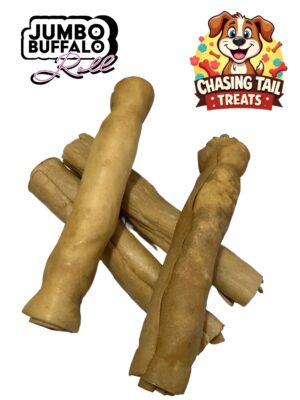 Natural Dog Treats - Jumbo Buffalo Skin Roll