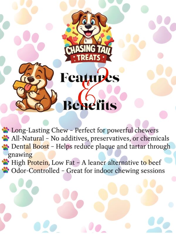 Natural Dog Treats - Jumbo Buffalo Skin Roll