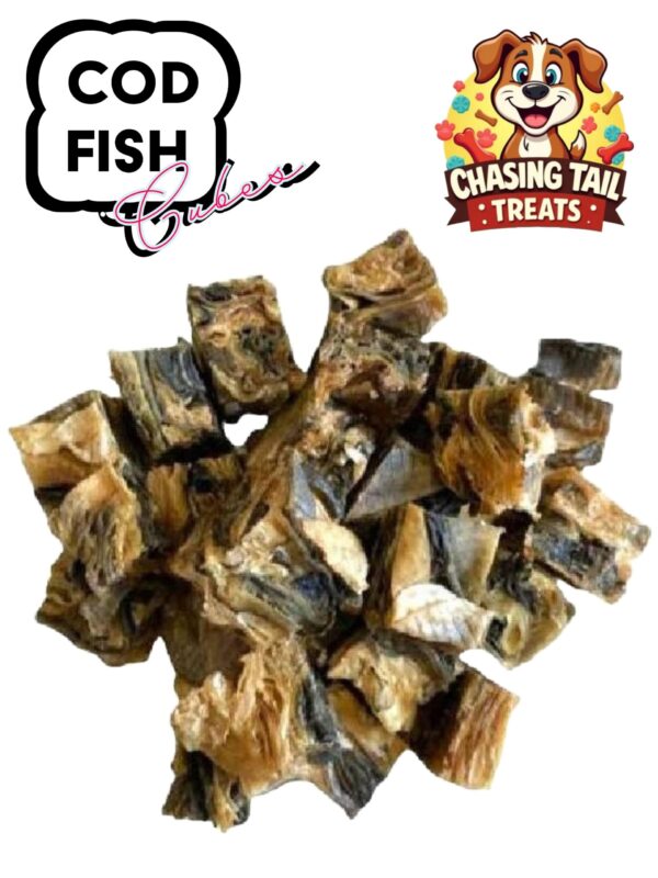 Natural Dog Treats - Fish Cubes 200G - Great Source of Vitamins and Omega-3 Fatty Acids