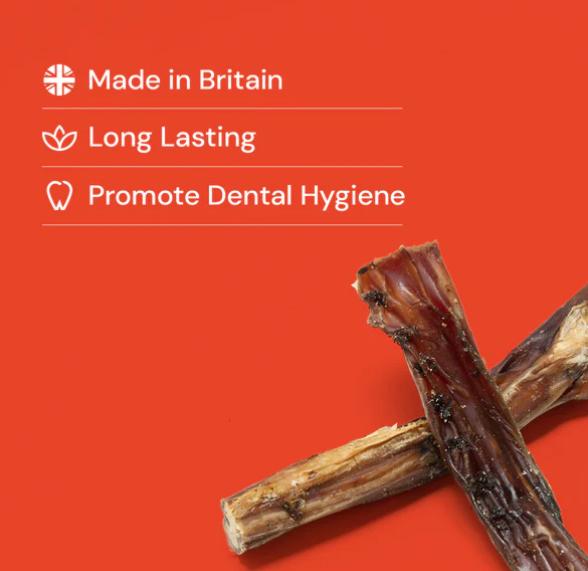 Natural Dog Treats  - British Pizzles "Bully Sticks" - 24cm
