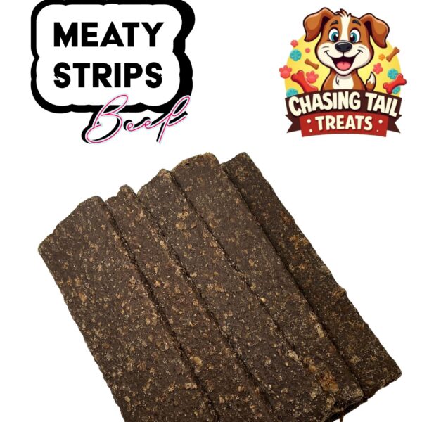 Natural Dog Treats - Gourmet Meaty Strips - 5pcs