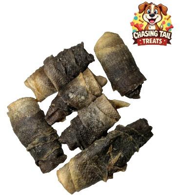 Natural Dog Treats - Cod Skin Rolls - Pack of 5