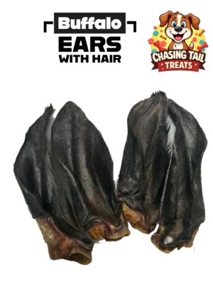Natural Dog Treats - Hairy Buffalo Ears - 10PCS