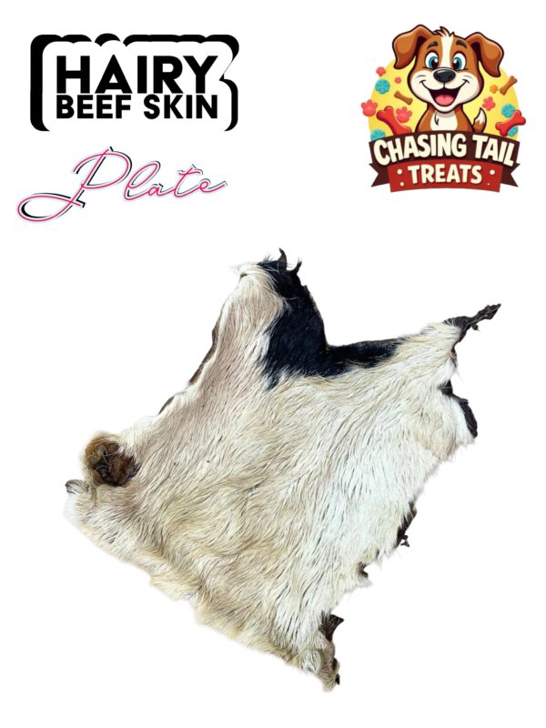 Natural Dog Treat - Hairy Beef Skin Plate