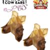 Natural Dog Treats  - Large Cow Ears - no fur - 10PCS