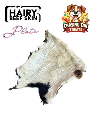 Natural Dog Treat - Hairy Beef Skin Plate